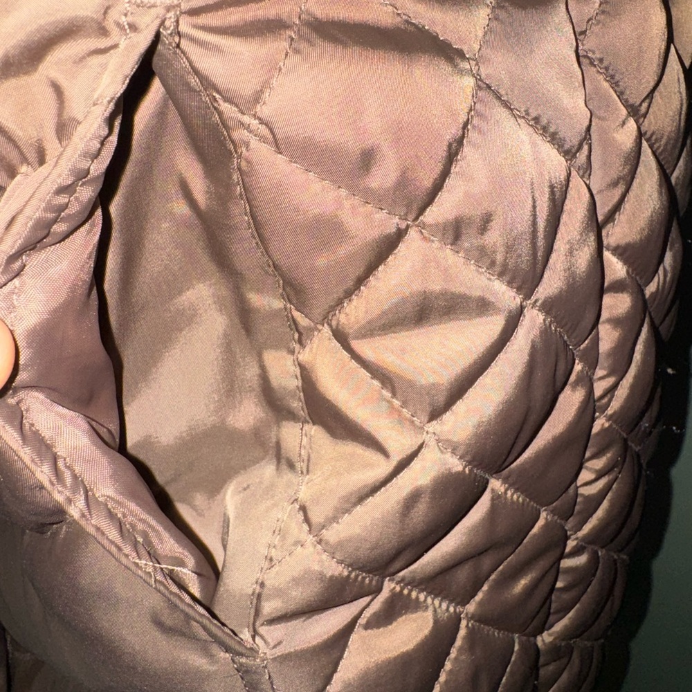 Kenneth Cole Reaction  Women's Quilted Puffer Coat - Brown - Picture 6 of 11